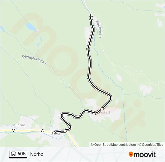 605 Bus Line Map