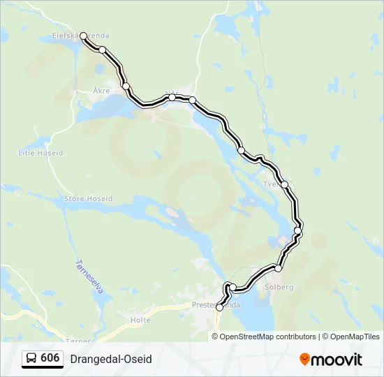 606 Bus Line Map