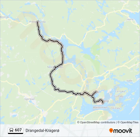 607 Bus Line Map