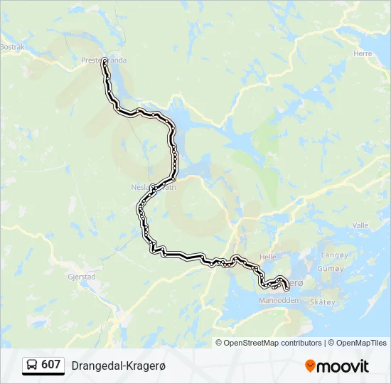 607 Bus Line Map