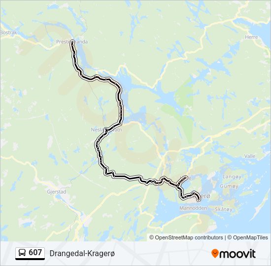 607 Bus Line Map