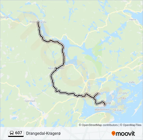 607 Bus Line Map