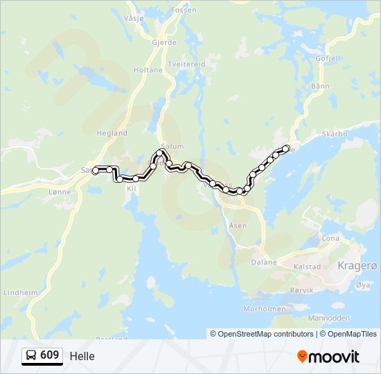 609 bus Line Map