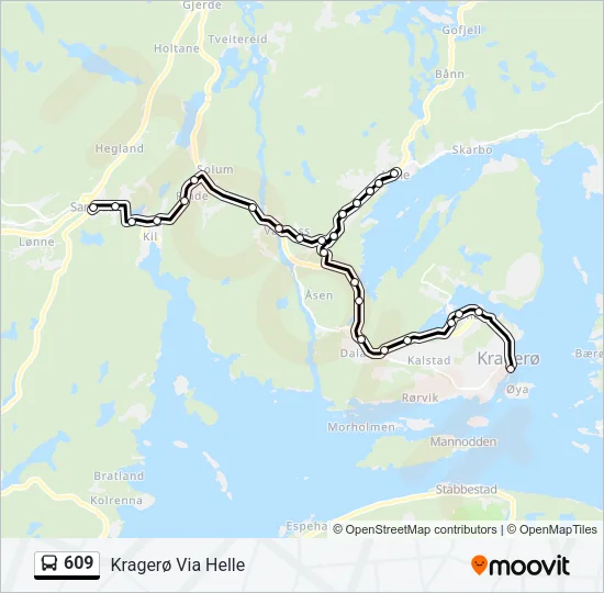 609 Bus Line Map