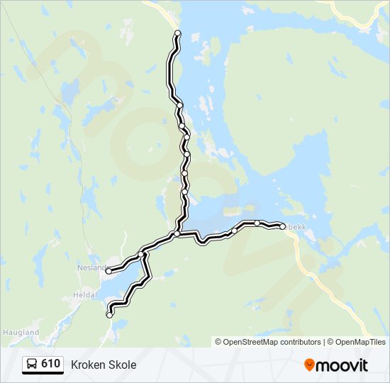 610 bus Line Map