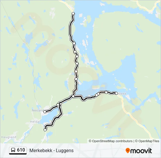 610 Bus Line Map