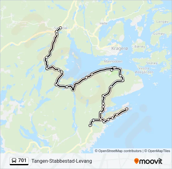 701 Bus Line Map