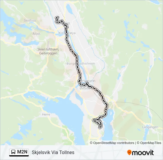 M2N buss Linjekart