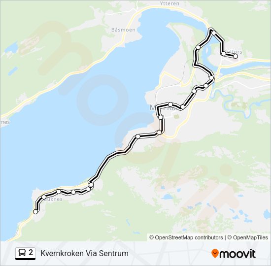 2 Bus Line Map