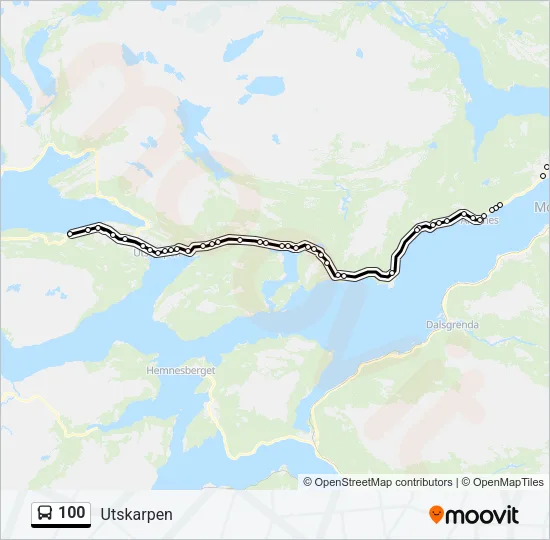 100 Bus Line Map