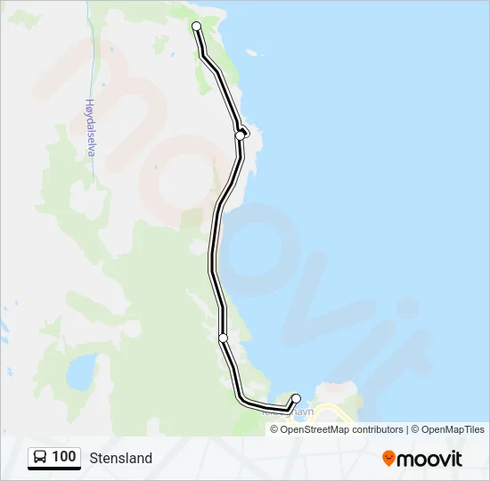 100 Bus Line Map