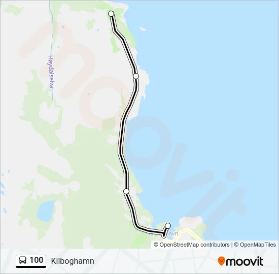 100 Bus Line Map