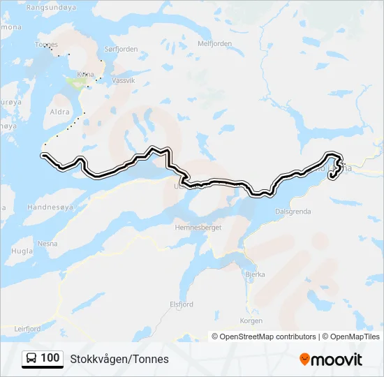 100 Bus Line Map