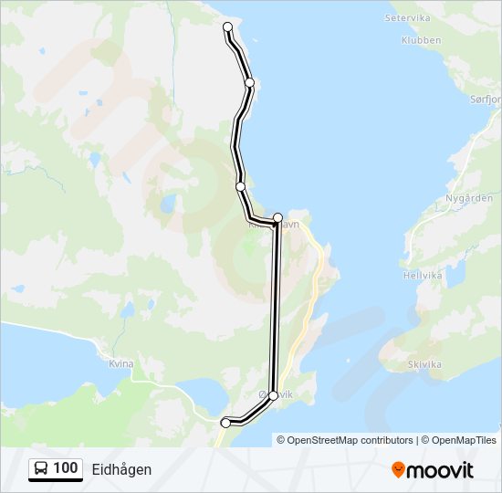 100 Bus Line Map