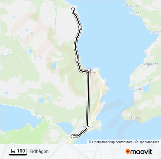 100 Bus Line Map