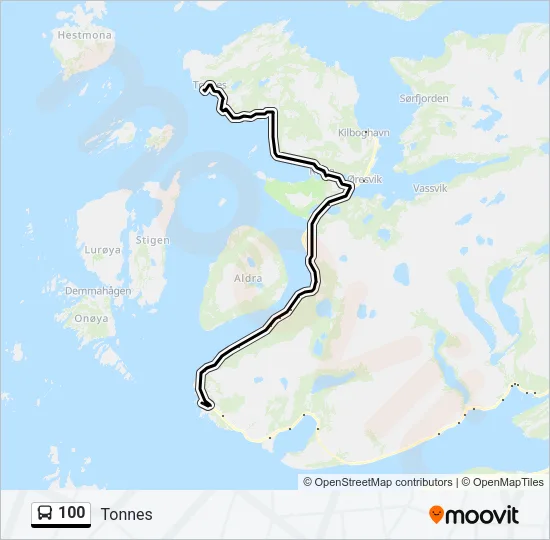 100 Bus Line Map