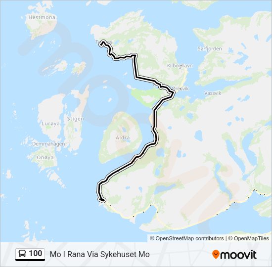 100 Bus Line Map