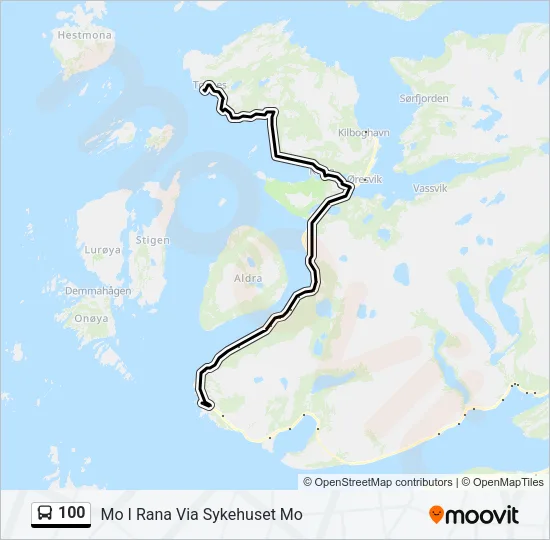 100 Bus Line Map