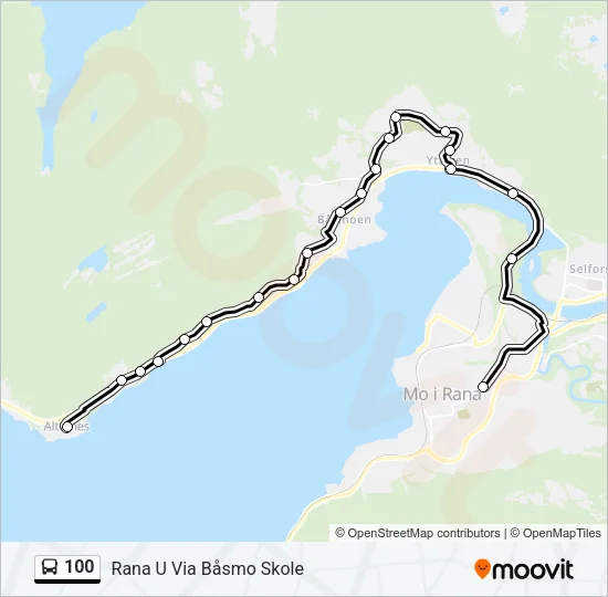 100 Bus Line Map