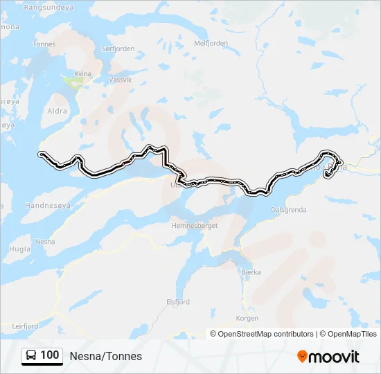 100 Bus Line Map