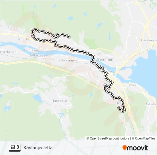 3 Bus Line Map
