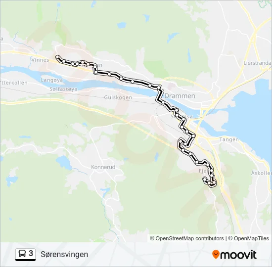 3 Bus Line Map