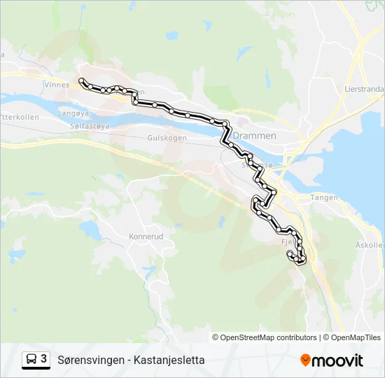 3 Bus Line Map