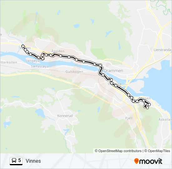 5 Bus Line Map