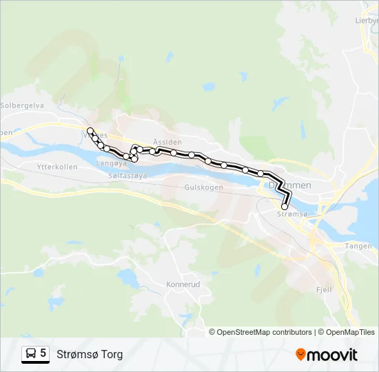 5 Bus Line Map