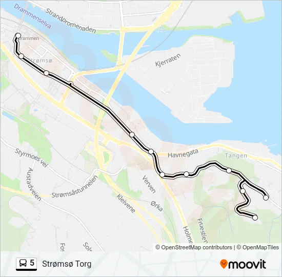 5 Bus Line Map