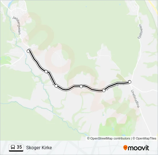 35 Bus Line Map