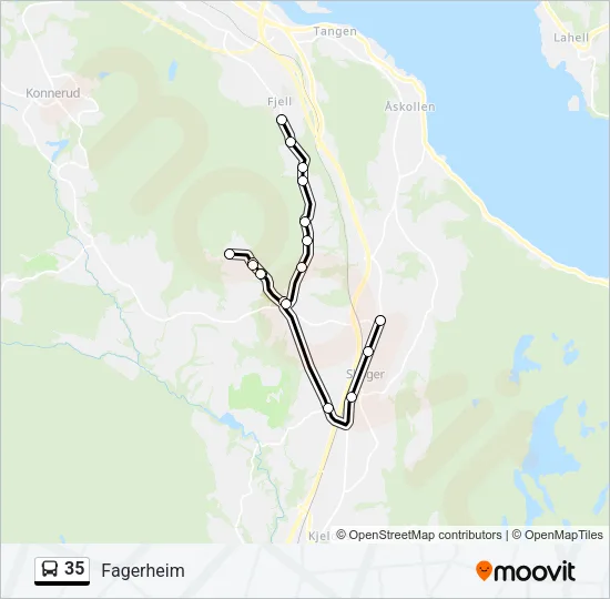 35 Bus Line Map