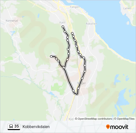 35 Bus Line Map