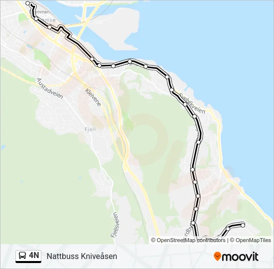 4N Bus Line Map