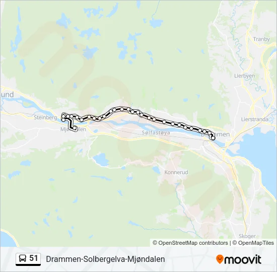 51 Bus Line Map