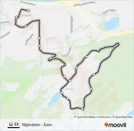 53 Bus Line Map