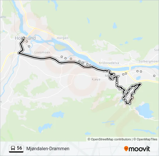 56 Bus Line Map