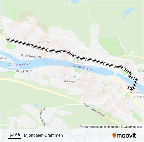 56 Bus Line Map