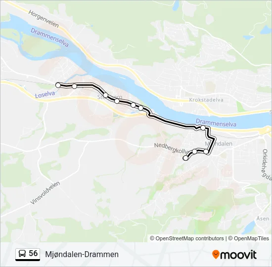 56 Bus Line Map