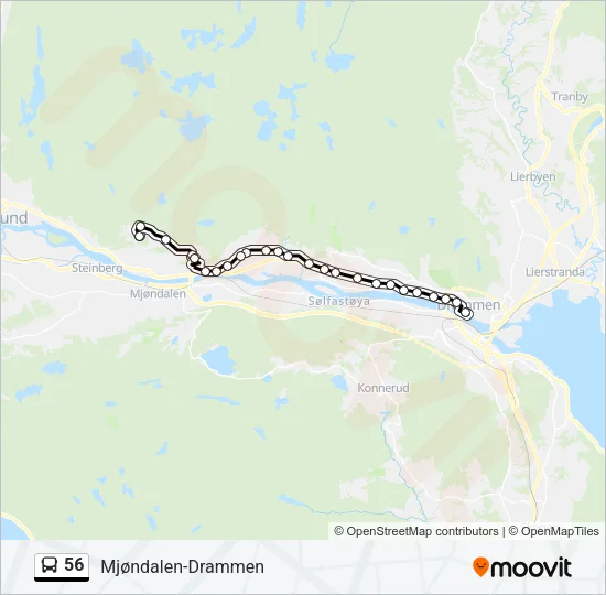 56 Bus Line Map