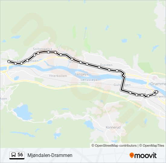 56 bus Line Map