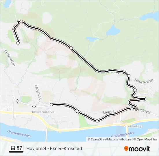 57 Bus Line Map