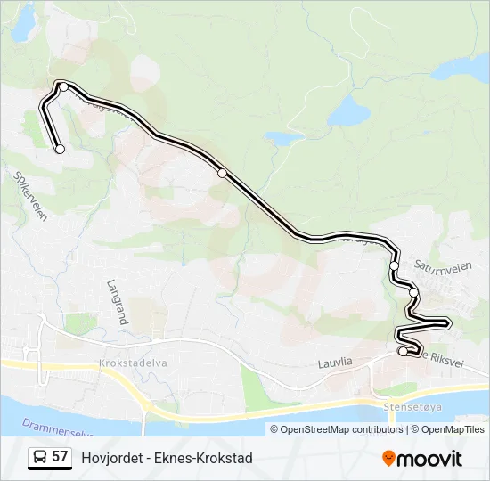 57 Bus Line Map