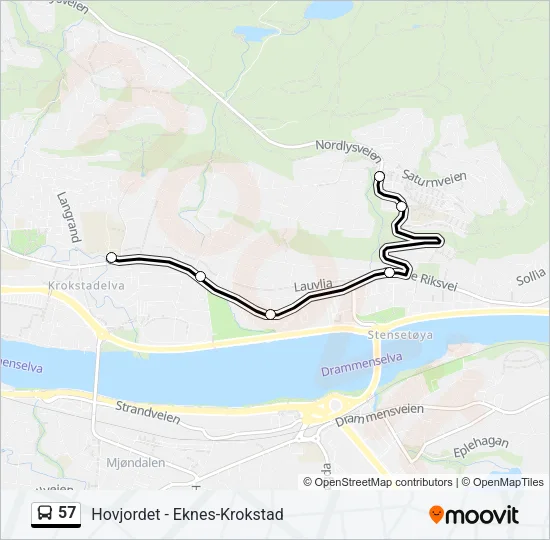57 Bus Line Map