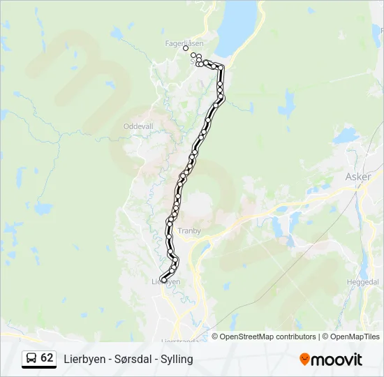 62 Bus Line Map