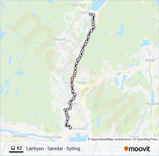 62 Bus Line Map