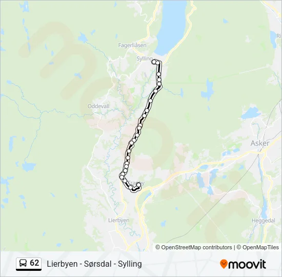 62 Bus Line Map