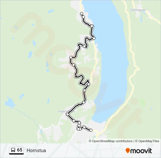 65 Bus Line Map