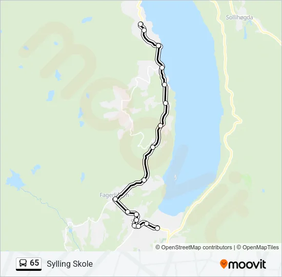 65 Bus Line Map