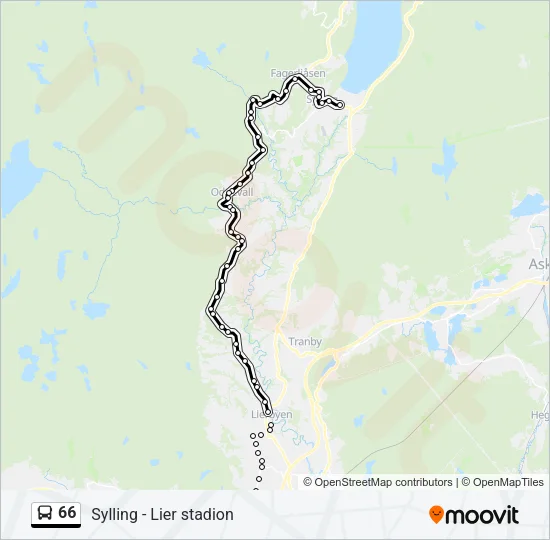 66 Bus Line Map